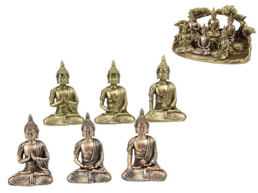 Rulai Buddha in Bronze Finish 6 Assorted 9cm