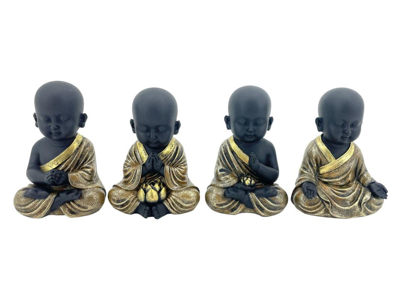 Sitting Buddha Monk 4 Assorted 10cm