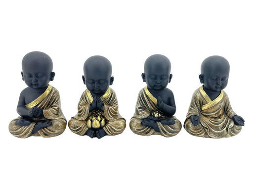 Sitting Buddha Monk 4 Assorted 10cm