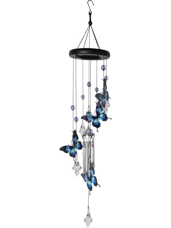 Blue Butterfly Spiral Wind Chime 70cm
