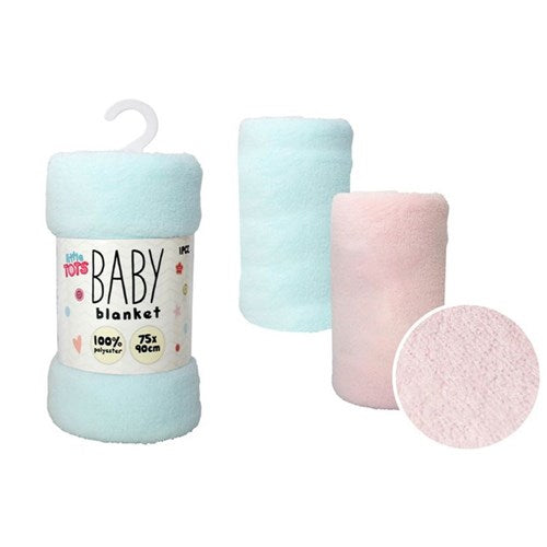 Baby coral fleece blanket 75x90cm assorted soft warm nursery pram blanket