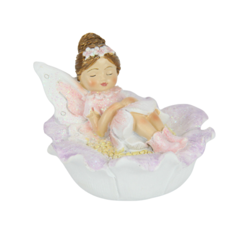 Ronis Baby Fairy Sleeping in Flower 8cm Assorted
