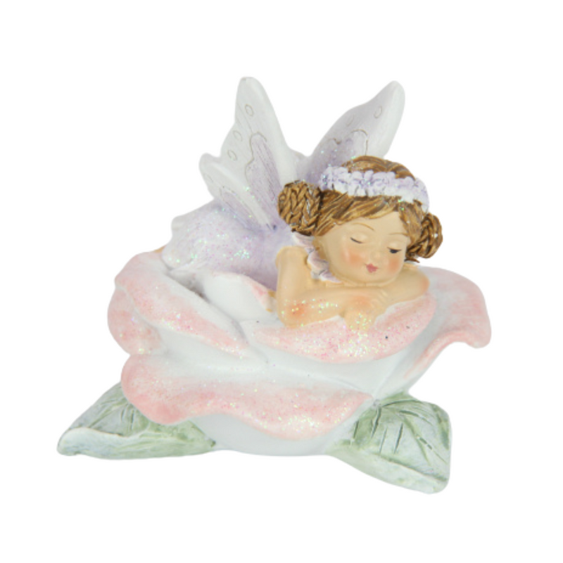 Ronis Baby Fairy Sleeping in Flower 8cm Assorted