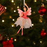 Pink ballerina PP tree ornament 18cm with tutu for Christmas decoration
