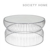 Ronis Bamford Coffee Table 76x76x40.5cm Silver White