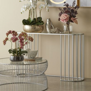 Ronis Bamford Coffee Table 76x76x40.5cm Silver White