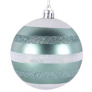 Ronis Bauble Mint Green 8cm In Pdq 3 Asstd