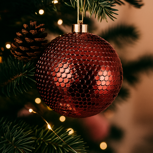 Large burgundy Christmas bauble 15cm glossy holiday tree ornament