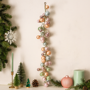 Pastel Bauble Garland 120cm with 48 Assorted Baubles for Christmas Decoration