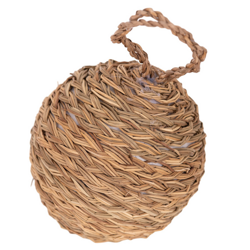 Ronis Bauble Woven Seagrass 12cm