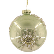 Ronis Baubles Mint Glass 8cm 2 Asstd – thumbnail