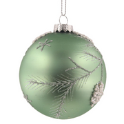 Ronis Baubles Mint Glass 8cm 2 Asstd – thumbnail