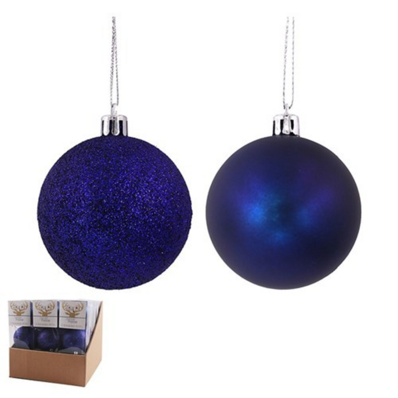 Ronis Baubles Navy Blue 8cm Pack of 3