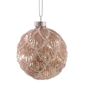Ronis Baubles Pale Pink Glass 8cm 2 Asstd – thumbnail