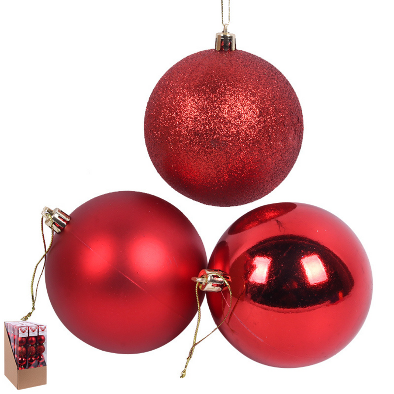 Ronis Baubles Plum Red 6cm Pack of 6