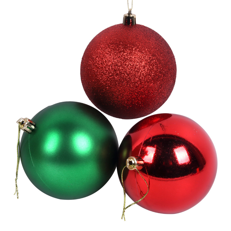 Ronis Baubles Red/Green 6cm Pack of 6