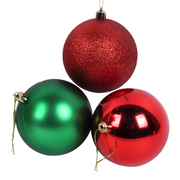 Ronis Baubles Red/Green 8cm Pack of 3 – thumbnail