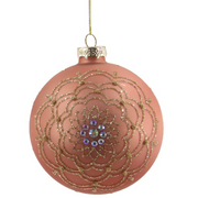 Ronis Baubles Rose Glass 10cm 2 Asstd – thumbnail