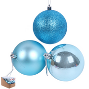 Ronis Baubles Teal 8cm Pack of 3 – thumbnail