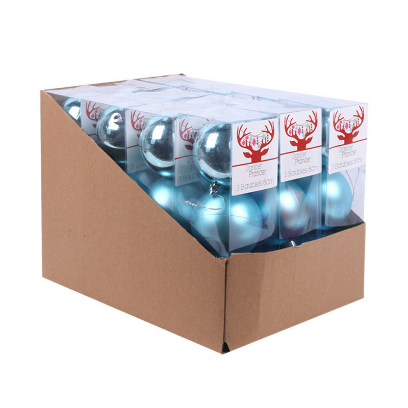 Ronis Baubles Teal 8cm Pack of 3