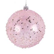Ronis Baubles Transparent W/Sprinkle Finish 10cm Bauble – thumbnail