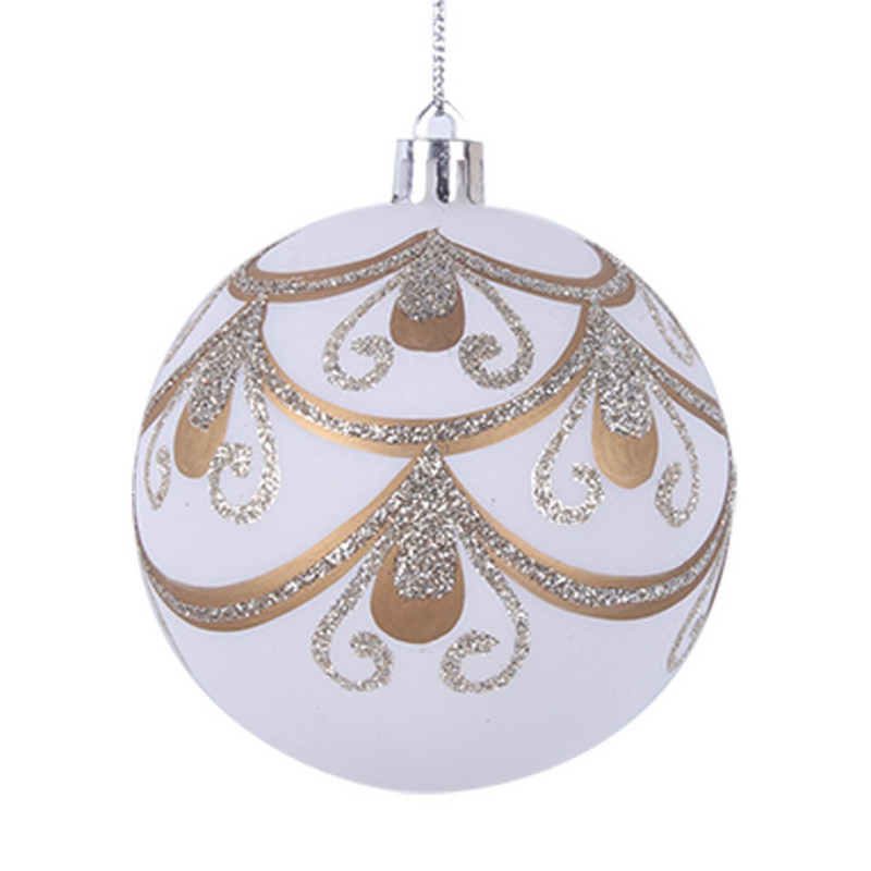 Ronis Baubles White & Gold 8cm In Pdq 3 Asstd