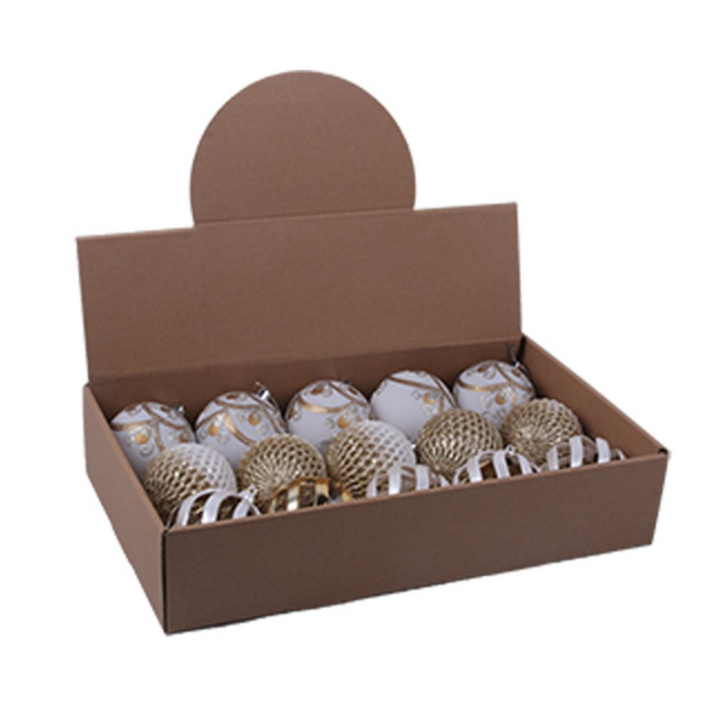 Ronis Baubles White & Gold 8cm In Pdq 3 Asstd