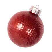 Red Christmas bauble 12cm glossy finish holiday tree ornament