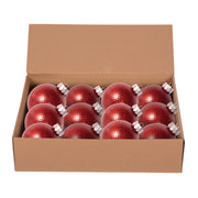 Red Christmas bauble 12cm glossy finish holiday tree ornament