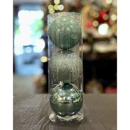 Ronis Baubles Shatterproof Pack of 3 8cm Mint