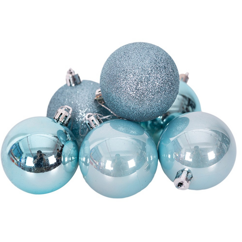 Ronis Baubles Shatterproof Pack of 6 6cm Powder Blue