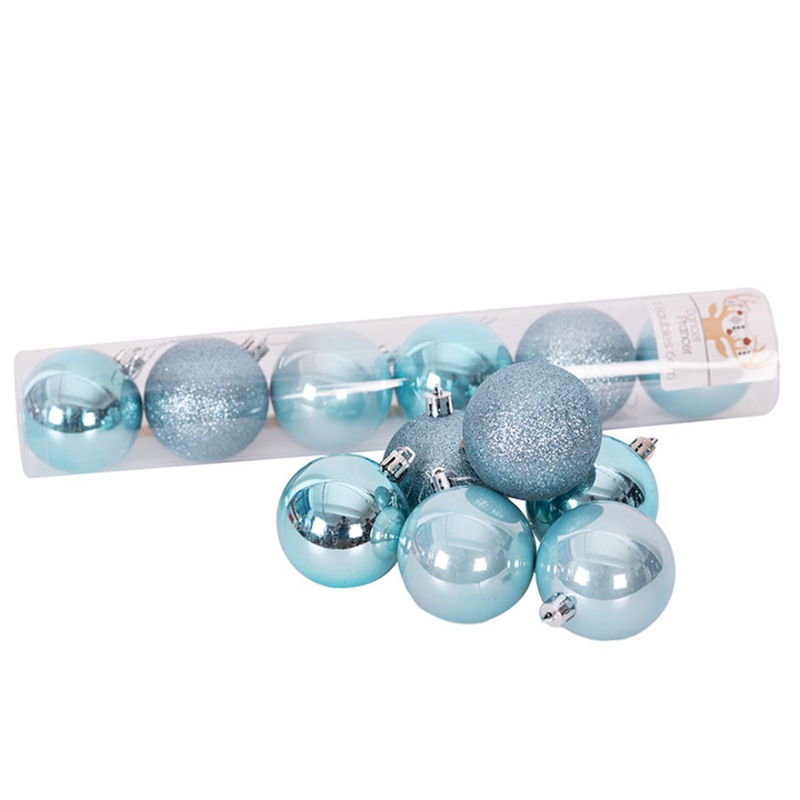 Ronis Baubles Shatterproof Pack of 6 6cm Powder Blue