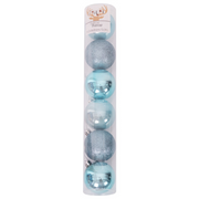 Ronis Baubles Shatterproof Pack of 6 6cm Powder Blue