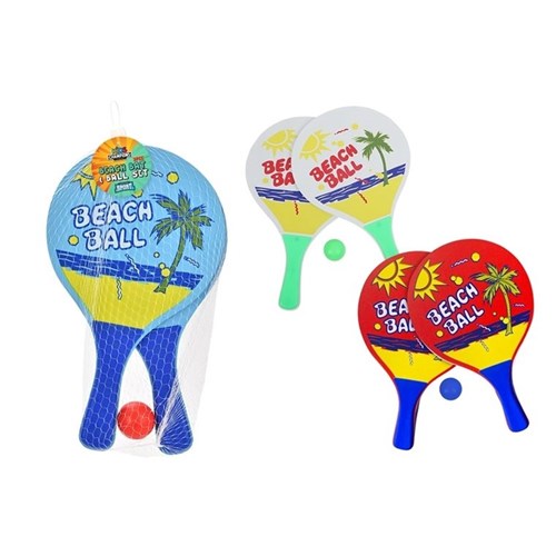 Beach Bat and Ball Set 38cm – classic outdoor summer game for kids and adults