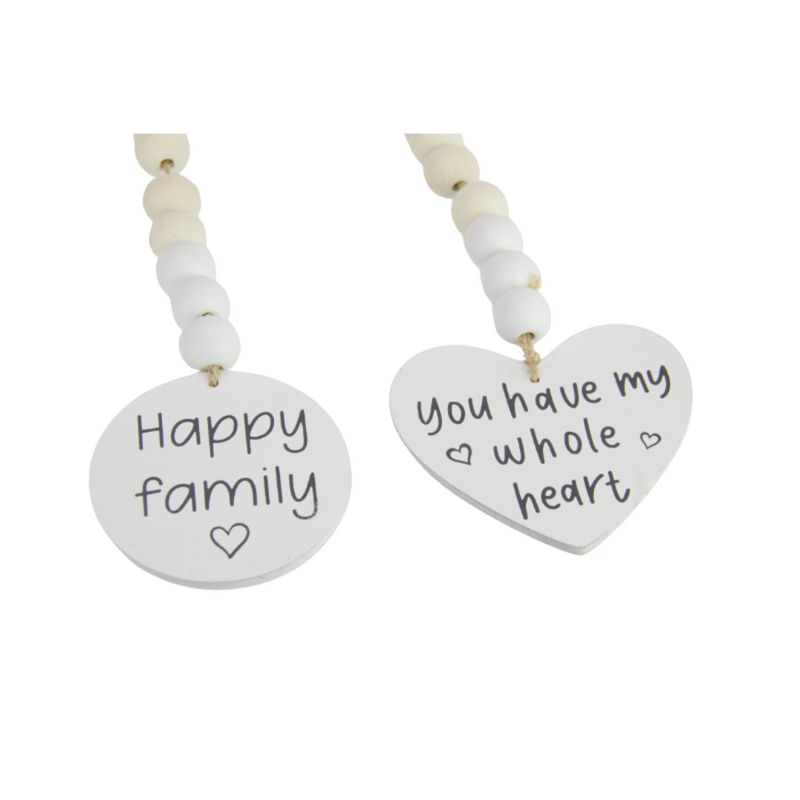 Ronis Beads with Family Wording 50cm Assorted