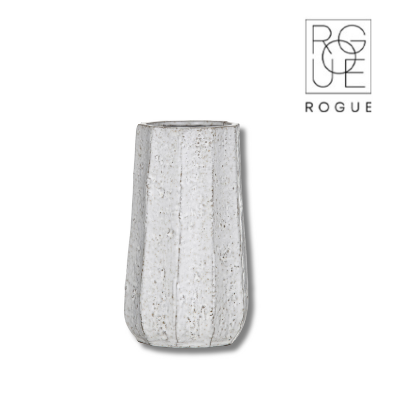 Beatrix white decorative vase 12x12x22cm modern minimalist home décor vase for dried stems or fresh flowers
