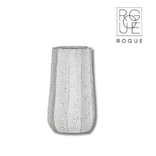 Beatrix white decorative vase 12x12x22cm modern minimalist home décor vase for dried stems or fresh flowers