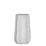 Beatrix white decorative vase 12x12x22cm modern minimalist home décor vase for dried stems or fresh flowers – thumbnail