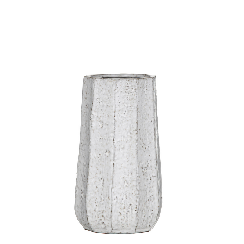 Beatrix white decorative vase 12x12x22cm modern minimalist home décor vase for dried stems or fresh flowers