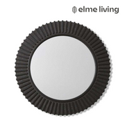 Beckett wall mirror 60x2x60cm black square framed wall mirror for hallway or bathroom – thumbnail