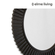 Beckett wall mirror 60x2x60cm black square framed wall mirror for hallway or bathroom – thumbnail