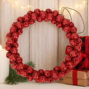 Red Bell Wreath 23cm Christmas hanging decoration