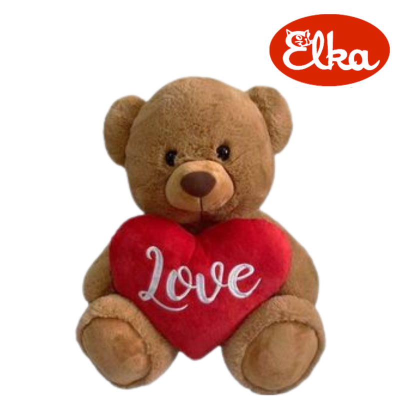 Ronis Belle Bear with Heart Brown 40cm