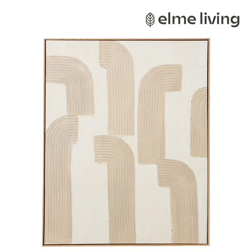Ronis Bello Beige Hand Painted Wall 80x5x100cm Beige Cream/Natural
