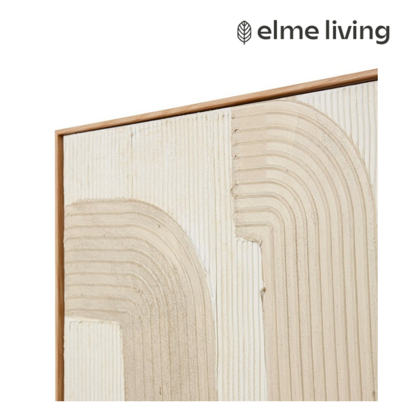 Ronis Bello Beige Hand Painted Wall 80x5x100cm Beige Cream/Natural