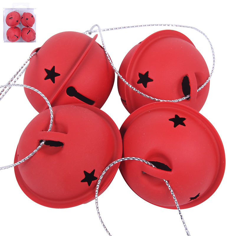 Ronis Bells 4cm Set of 4 Red