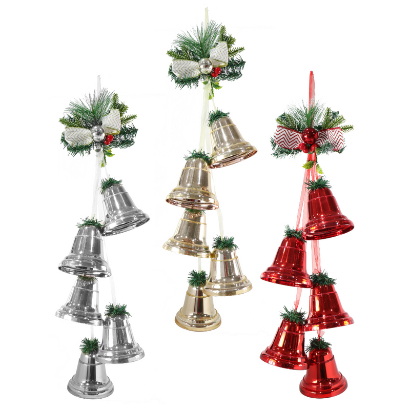 Ronis Bells Cluster Ribbon 80cm 5pk Assorted