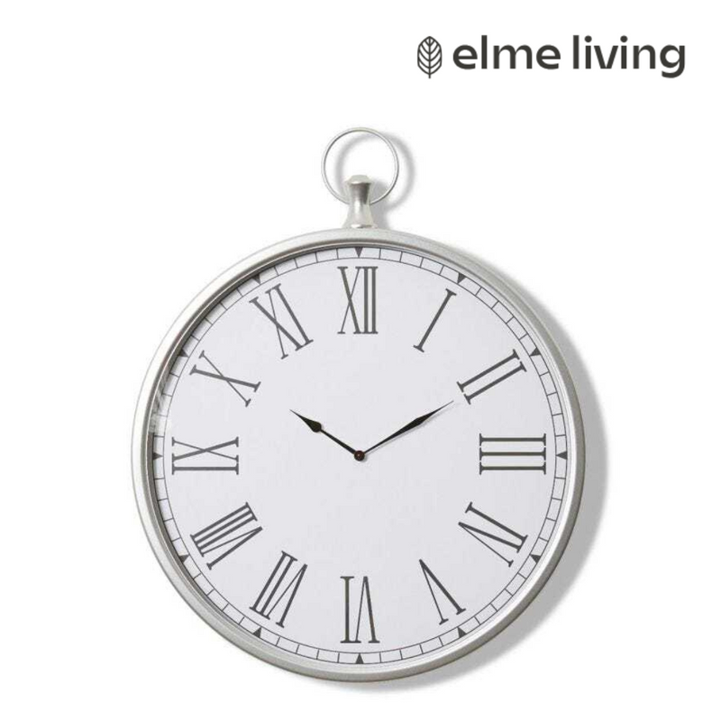 Ronis Bentley Wall Clock 80x5x85cm Silver