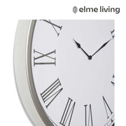 Ronis Bentley Wall Clock 80x5x85cm Silver