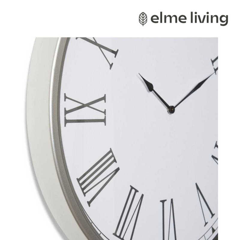 Ronis Bentley Wall Clock 80x5x85cm Silver